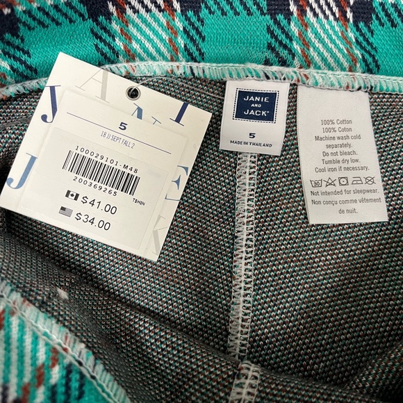 NWT Janie and Jack girls size 5 leggings - Picture 4 of 4